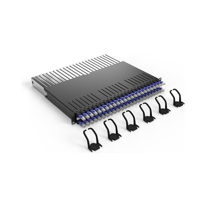 Cassetto Completo P36 24 Patch Cat. 6a Schermata 0,8 Viola - 8he