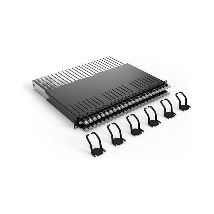 Cassetto Completo P36 24 Patch Cat. 6a Utp 0,8 Nera - 8he