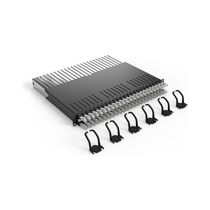 Cassetto Completo P36 24 Patch Cat. 6a Schermata 0,8 Grigia - 8he