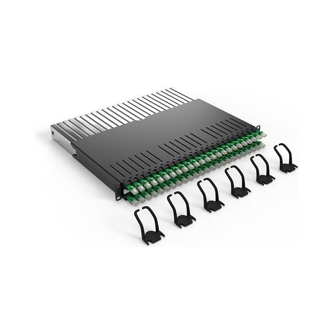 Cassetto Completo P36 24 Patch Cat. 6a Schermata 0,8 Verde - 8he