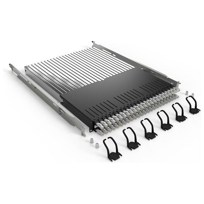 Cassetto Completo P60 24 Patch Cat. 6a Schermata 1,8 Grigia - 30he