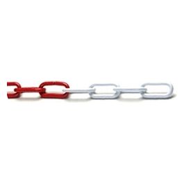 Catena Zincata 5mm Bianco-Rosso Lunghezza 30m per Installazioni Resistenti e Sicure