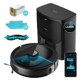 Conga 7490 Immortal Home X-Treme Robot Aspirapolvere e Lavapavimenti Base Autosvuotante Nero