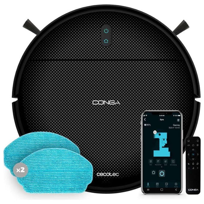 Cecotec Conga M10 Robot Aspirapolvere Nero