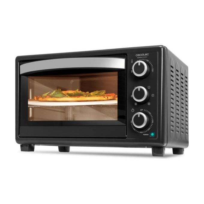 Cecotec Forno Bakeetoast 2600 Black 4 Pizze 26 Litri 1500wW 6 Funzioni con Pietra per Pizza