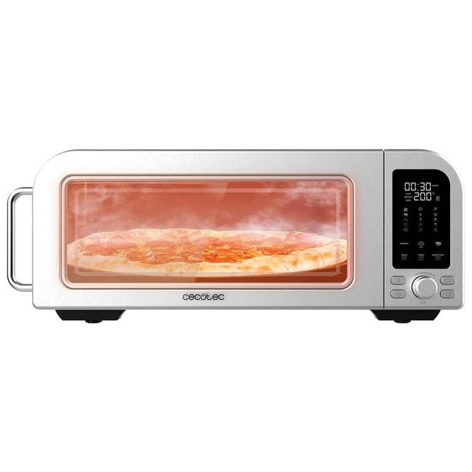 Cecotec Forno elettrico con Finestra per Pizze Fun PizzaeCo 2000W capacità 18 Litri acciaio inox