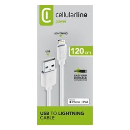 Cellular Line Power Cable Cavo Lightning per ricarica e trasferimento dati 1,2mt Bianco