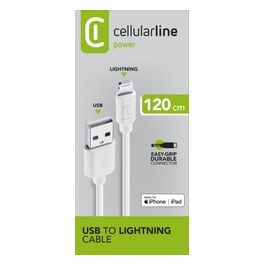 Cellular Line Power Cable Cavo Lightning per ricarica e trasferimento dati 1,2mt Bianco