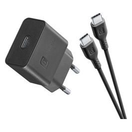 Charger Kit Caricatore Usb Type-C 15W e cavo Usb Type-C 1mt Nero