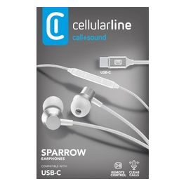 Cellular Line Auricolare In-Ear Type-C Bianco