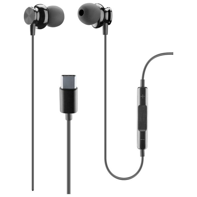 Cellular Line Auricolare SPARROW Auricolari in-ear con finiture metalliche remote control e connettore USB-C