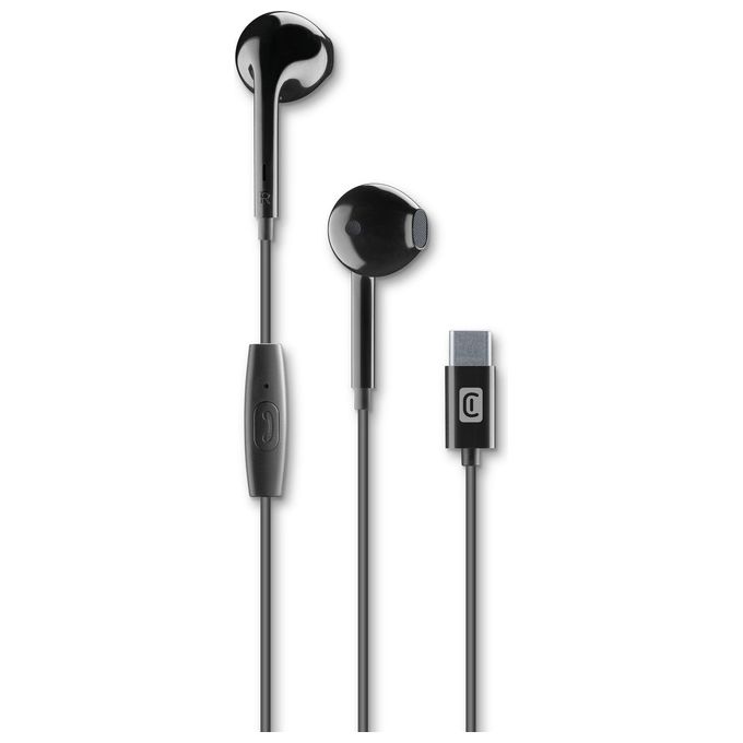 Cellularline AUCAPSULETYPECK Capsule Auricolari In-Ear Cablati USB-C con Microfono colore Nero