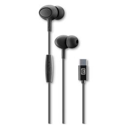 Cellular Line Auricolari con Microfono e Filo Nero