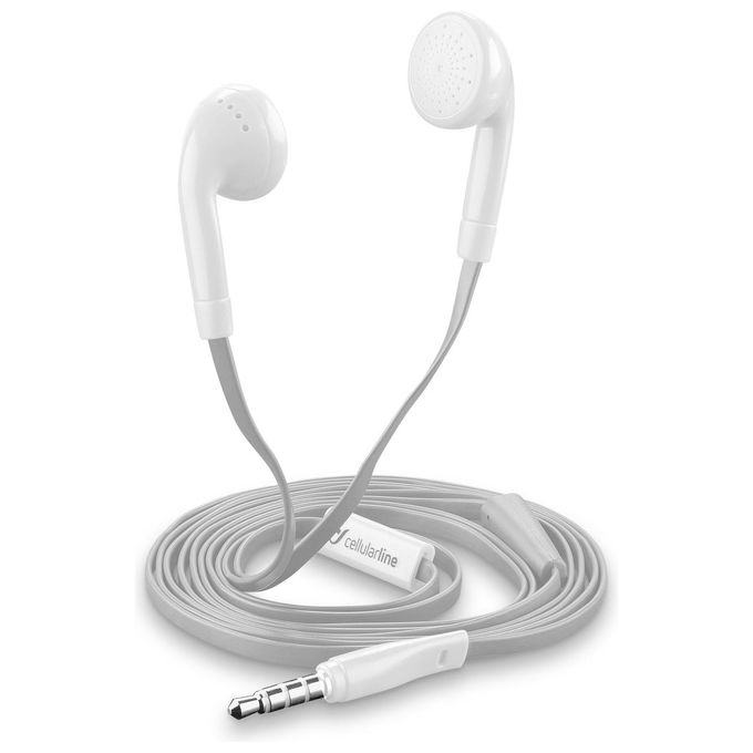Cellular Line BUTTERFLYSMARTW, Binaural, Bianco, Interno orecchio, Cablato, Universale, 3.5 mm (1/8'')