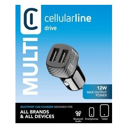 Cellular Line Caricabatteria Auto Dual Usb 10W Nero