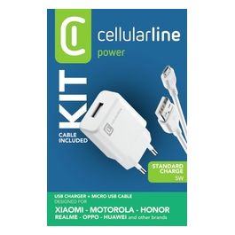 Cellular Line Caricabatteria Rete Usb 5W + Cavo Micro