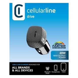 Cellular Line Caricabatterie da Auto Power 20W Nero
