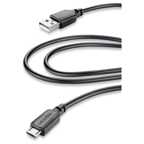 Cellular Line Power Cable Cavo MICRO USB per ricarica e trasferimento dati 2mt Nero