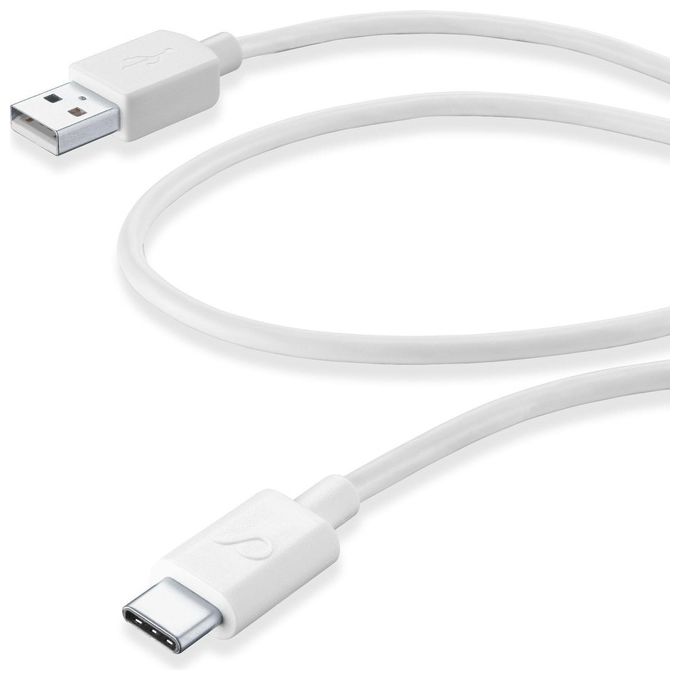 Cellular Line Power Cable Cavo USB-C per ricarica e trasferimento dati 0,6mt Bianco