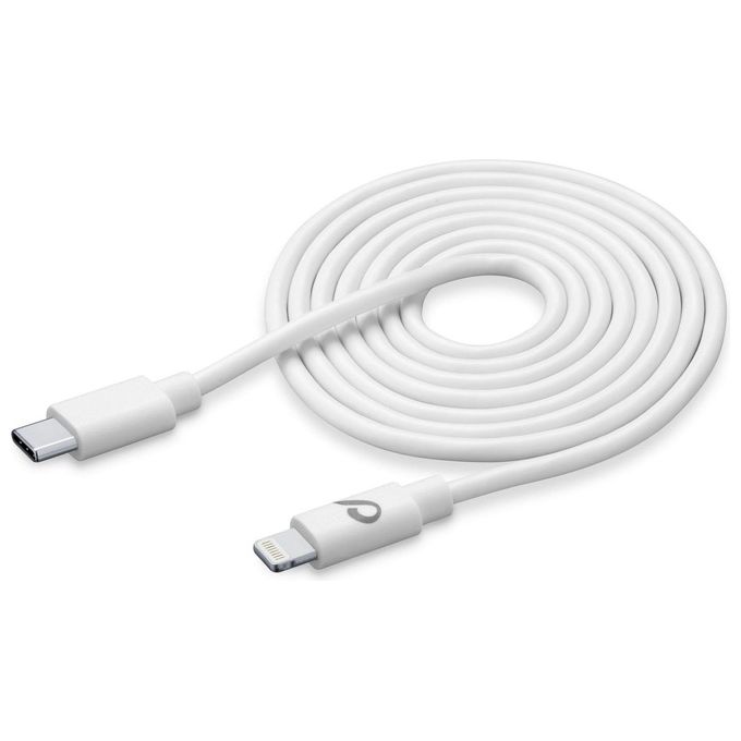 Cellular Line Power Cable Cavo USB-C to Lightning per ricarica e trasferimento dati 2mt