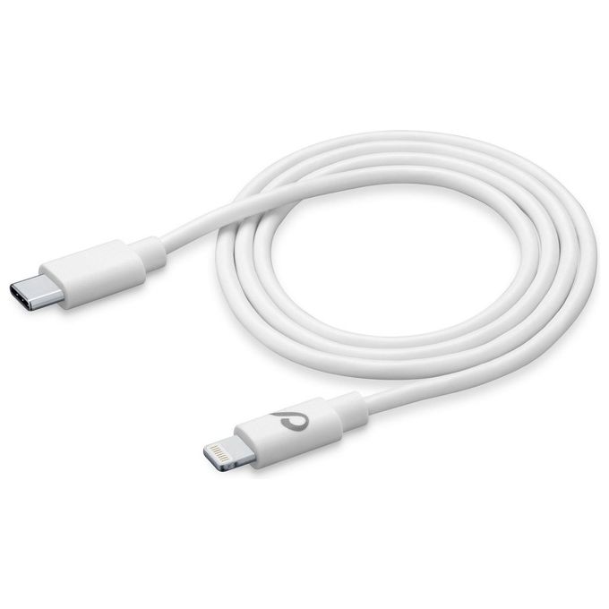 Cellular Line Power Cable Cavo USB-C to Lightning per ricarica e trasferimento dati 1,2mt Bianco