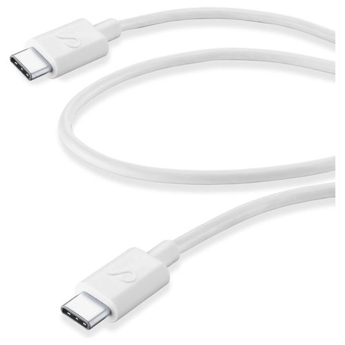 Cellular Line Power Cable Cavo USB-C to USB-C per ricarica e trasferimento dati 0,6mt Bianco