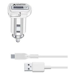 Cellular Line Kit Caricabatterie da auto 15W e cavo Usb Type-C 1mt Bianco
