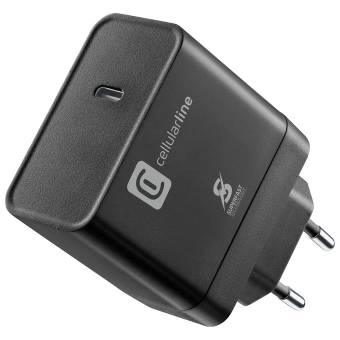Cellular Line Charger Ultra PD Caricabatterie da Rete USB-C 65W Nero