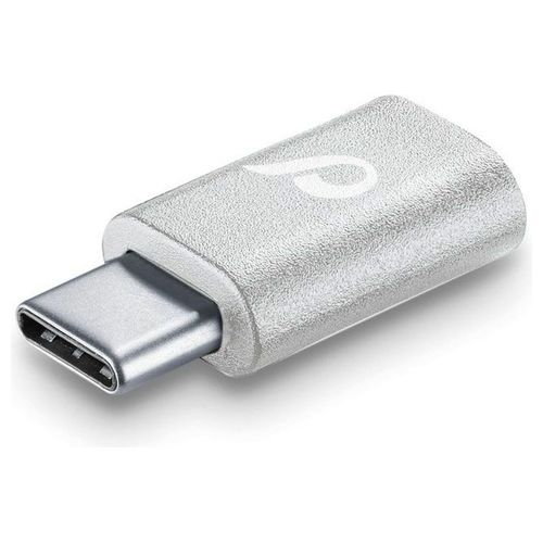 Cellular Line Adattatore da MICRO USB a USB-C Converte la porta MICRO USB in USB-C Bianco