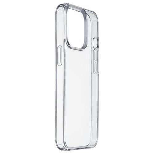 Cellular Line Clear Strong per iPhone 14 Pro Max Custodia rigida con bordi in gomma con tecnologia antibatterica integrata trasparente
