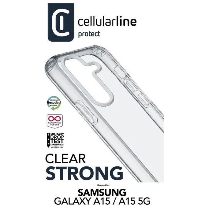 Cellular Line Cover Clear Strong per Samsung Galaxy A15 Trasparente