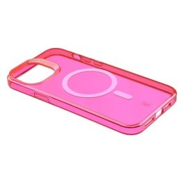Cellular Line Cover Gloss Mag per iPhone 14 Custodia con Magneti per la Ricarica e l'Aggancio all'Alimentatore MagSafe Rosa