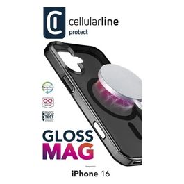 Cellular Line Cover per iPhone 16 Gloss Mag Nero