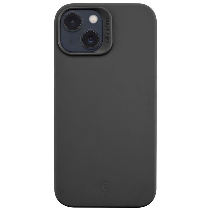 Sensation per iPhone 14 Custodia in silicone soft touch con tecnologia antibatterica Microban integrata Nero