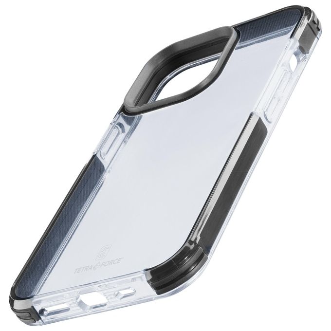 Cellular Line Tetra Force Strong Guard per iPhone 13 Custodia flessibile ultra-protettiva, anti-shock con tecnologia antibatterica Microban integrata