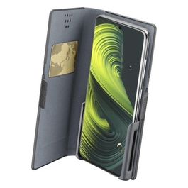 Cellular Line Slide & Click - L: (Misure max telefono: 90mm X 170mm) Custodia a libro multicompatibile effetto pelle