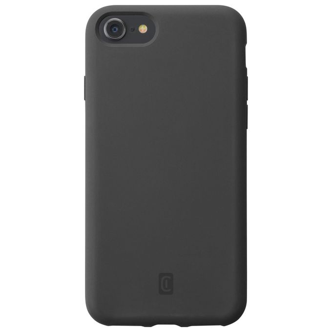 Image of Cellular Line Sensation - iPhone SE (2022)-SE (2020)-8-7-6 Custodia in silicone soft touch Nero