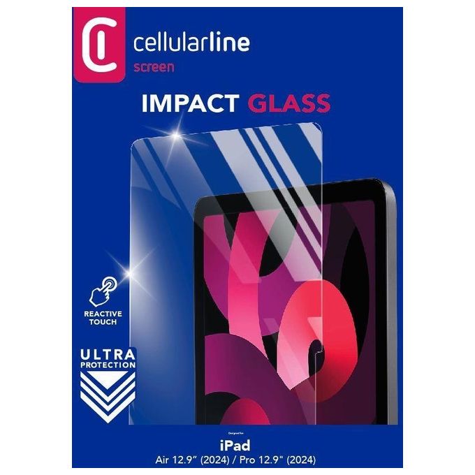 Image of Cellular Line Impact Glass iPad Air 13'' 2024 e iPad Pro 13'' 2024 Vetro Temperato Sottile e Resistente