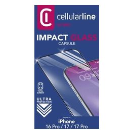 Cellular Line Impact Glass Capsule per iPhone 16 Pro