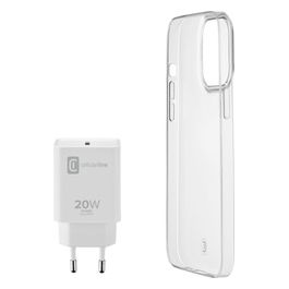 Cellular Line iPhone 13 Kit di Accessori per la Ricarica e la Protezione Bianco/Trasparente