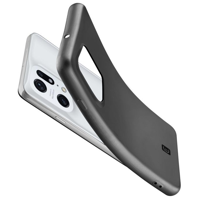 Cellular Line Mood Case per Oppo Find X5 5G Custodia Flessibile in Gomma Nero
