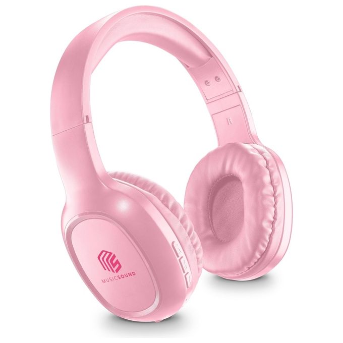 Cellular Line Music Sound Cuffie con Microfono Bluetooth Rosa