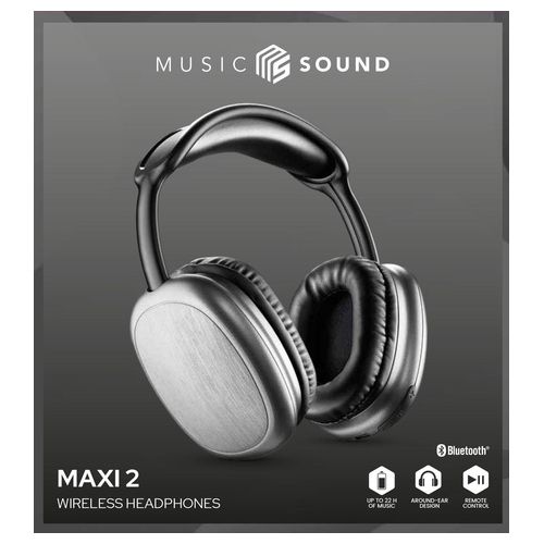BTHEADBMSMAXI2K Music Sound Maxi2 Cuffie a Padiglione Bluetooth 5.3 Wireless Microfono Integrato Autonomia 22h colore Nero