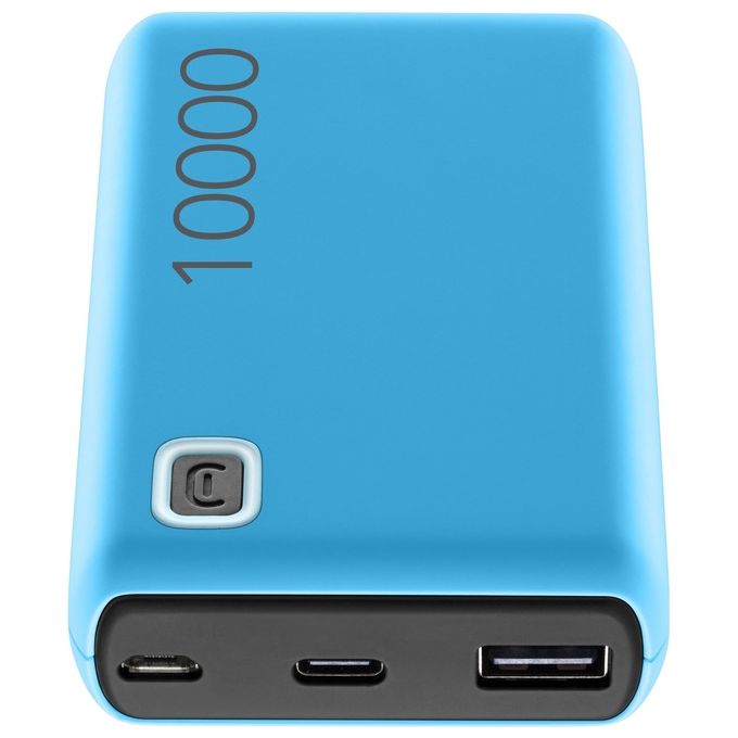 Cellularline PBESSENCE10000B Essence Power Bank 10000 mAh 12W USB-A USB-C Micro USB colore Blu