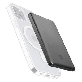 Cellular Line Power Bank 5000mAh MagSafe Grigio Scuro