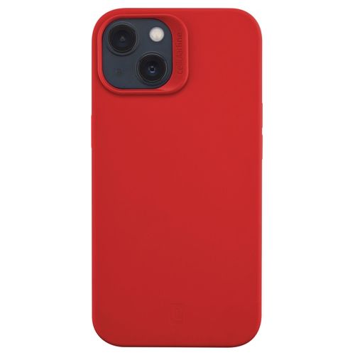 Cellular Line Sensation per iPhone 14 Custodia in Silicone Soft Touch con Tecnologia Antibatterica Microban Integrata Rosso