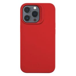 Cellular Line Sensation per iPhone 14 Pro Custodia in Silicone Soft Touch con Tecnologia Antibatterica Microban Integrata Rosso