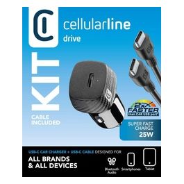 Cellular Line Super Fast Car Power Kit 25W Caricabatterie