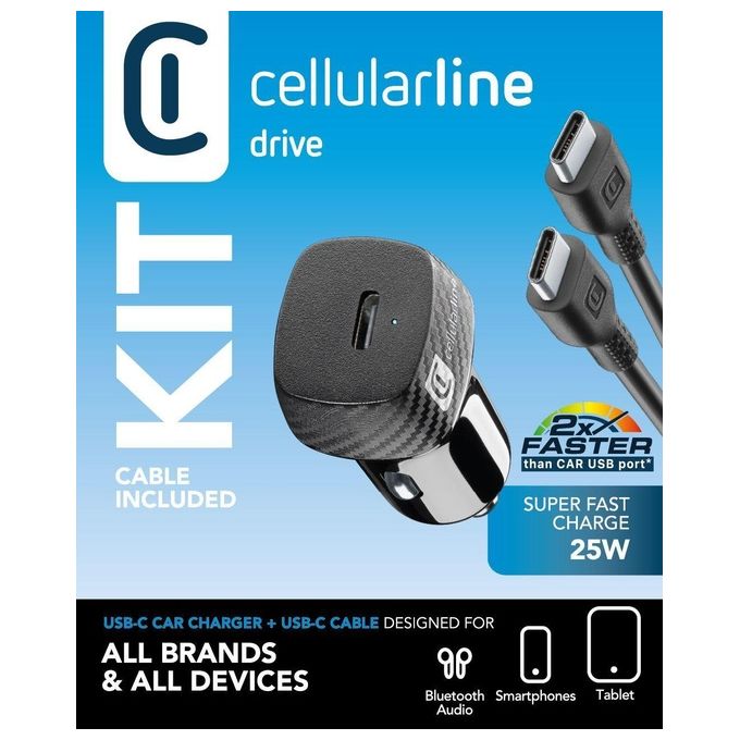 Image of Cellular Line Super Fast Car Power Kit 25W Caricabatterie