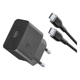 Cellular Line Super Fast Charger Kit 25W Caricabatterie da rete Super Fast Charge PD 25W con cavo USB-C to USB-C